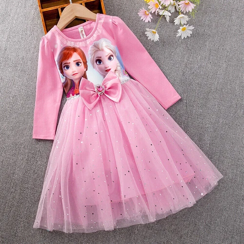 Mädchen Kinder Prinzessin Elsa Kleid Cosplay Party Karneval Kostüm Prinzessin*DE - Bild 7 von 10