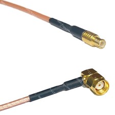 RG316 MCX MALE to RP-SMA MALE ANGLE RF Cable Rapid-SHIP LOT