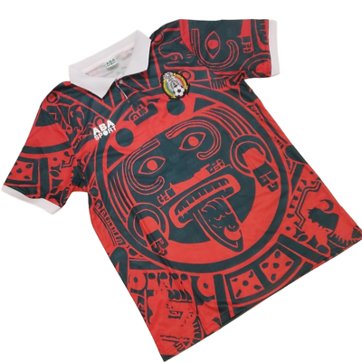 Red Mexico Authentic 1998 World Cup Soccer Jersey Camisola De