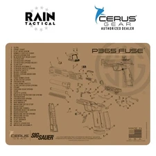 Sig Sauer P365 FUSE Schematic Handgun Mat FDE