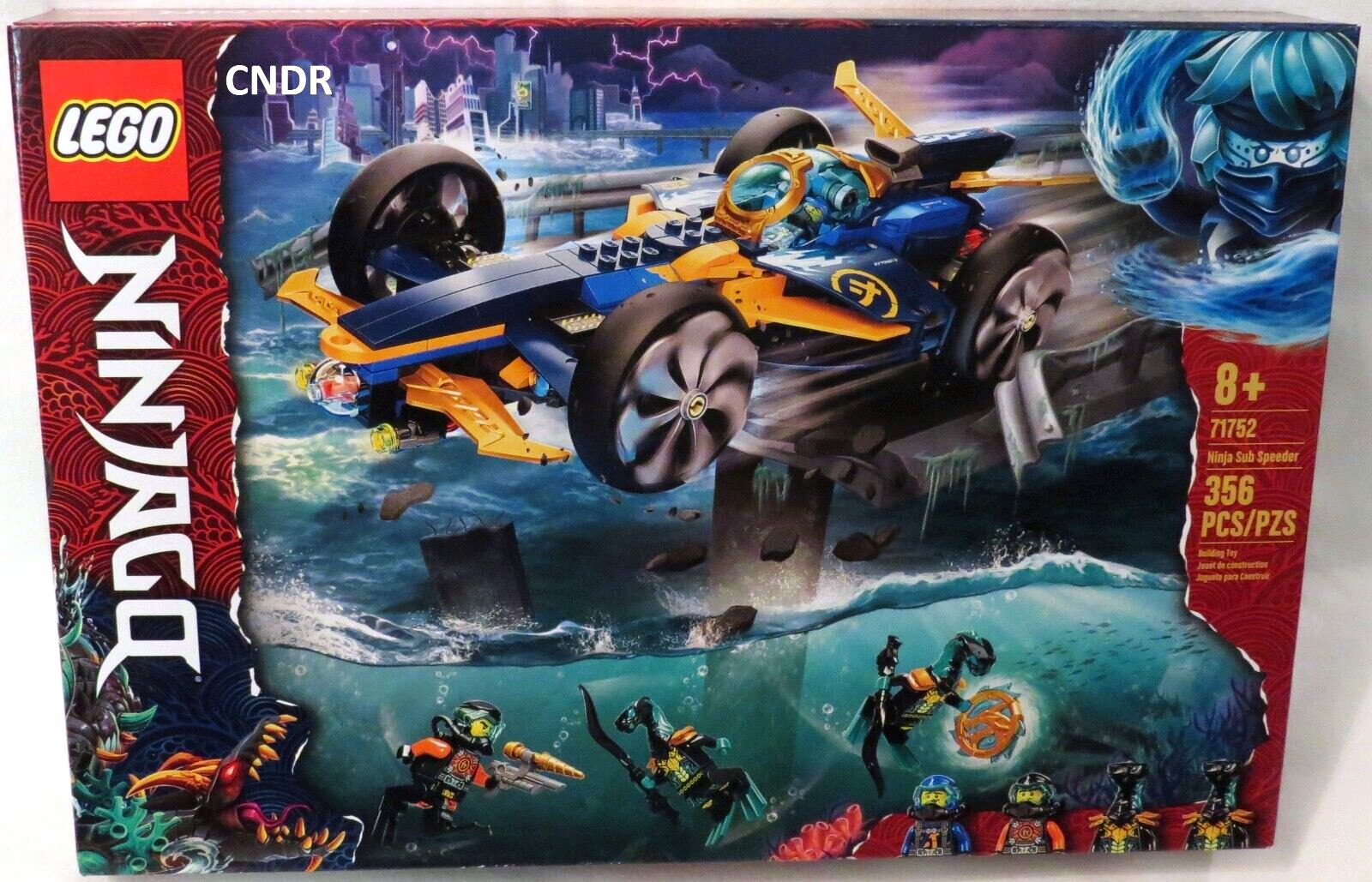 Lego Ninjago S14 Seabound SEALED SET 71752 Ninja Sub Speeder w/4 minifigures car