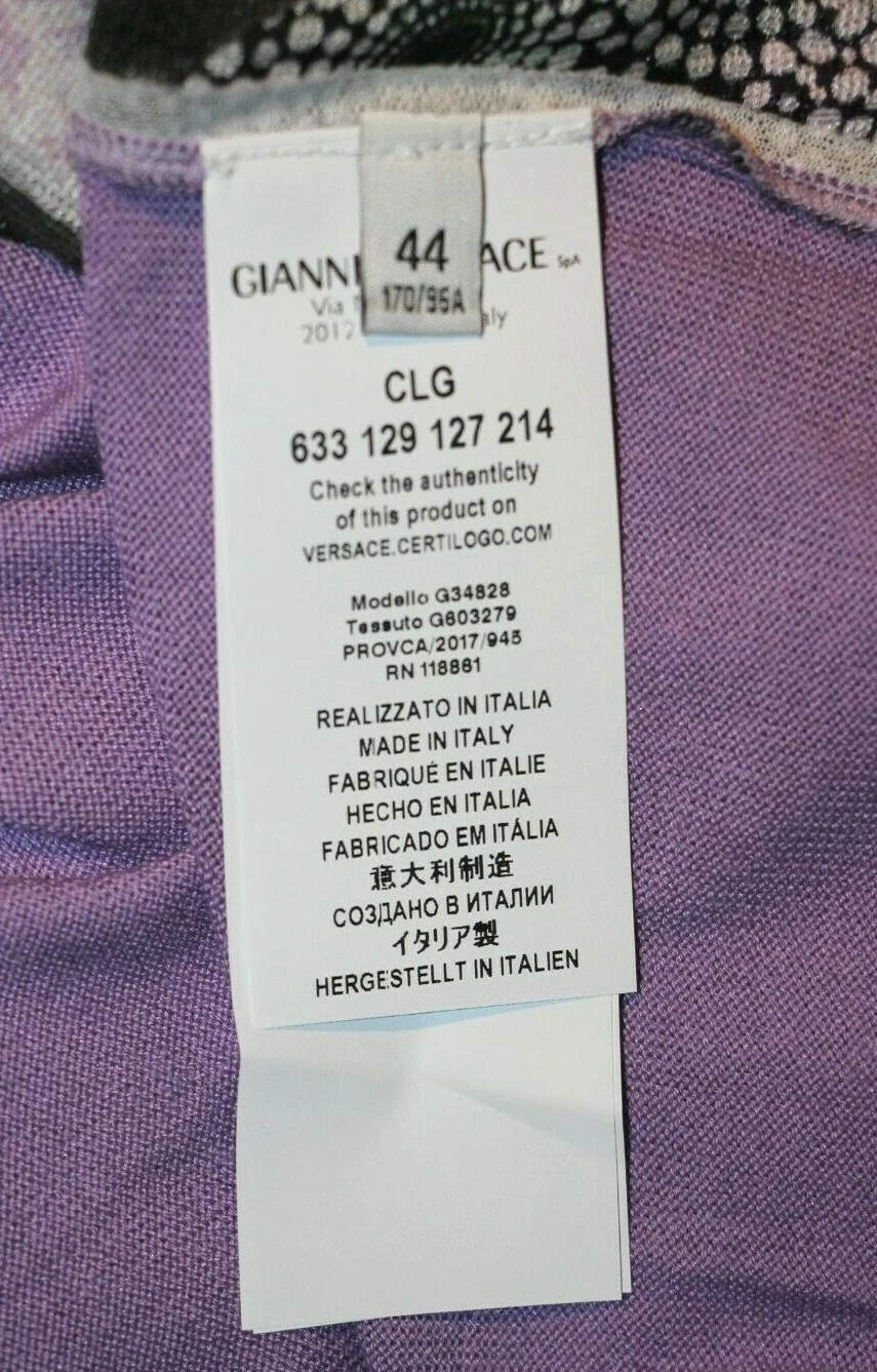 Top cardigan VERSACE COLLECTION fiori barocchi tecnica mista taglia US M IT 44