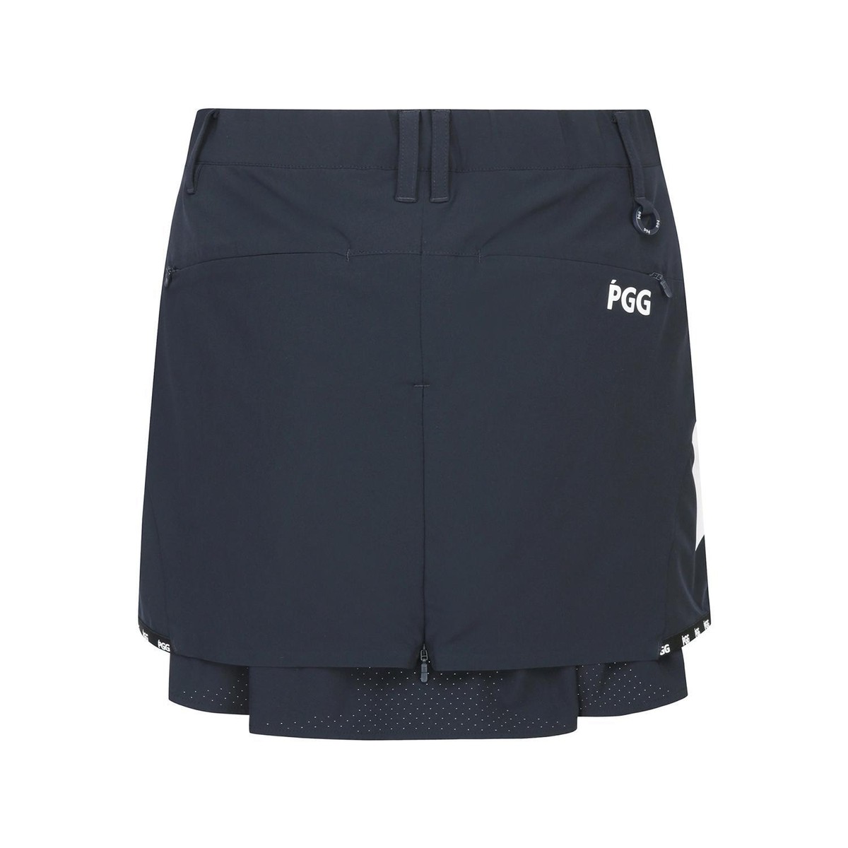 【PEARLY GATES】 Women's tulle block layered skirt Genuine PEARLY GATES GOLF Womens Frill Layer Zipper Hem