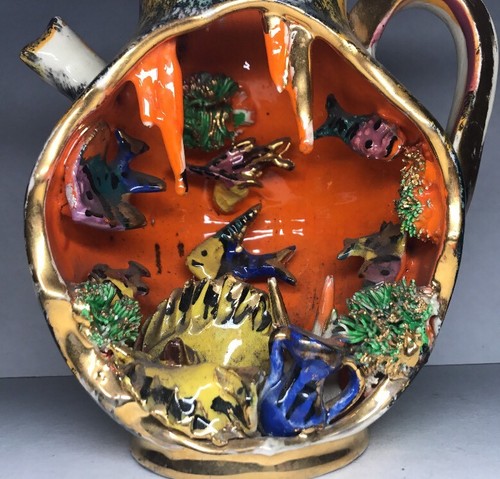 Lampe Veilleuse Trompe L'œil Aquarium Vintage Vallauris H 23,5 L 18,5 l 12 Cm - Imagen 5 de 7