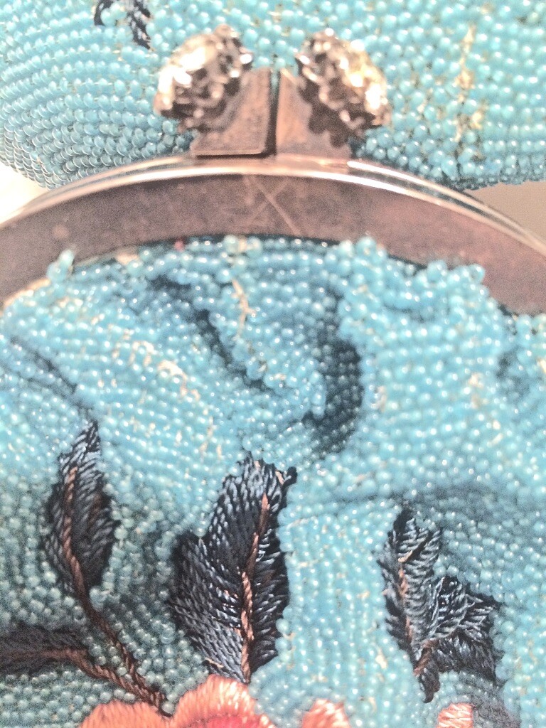 Vintage Hat Clutch Purse Beaded Embroidered Milli… - image 9