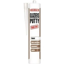 EVO-STIK 30614367 Glaziers Putty, Gun-Grade Acrylic Glazing Putty, Colour: Natu