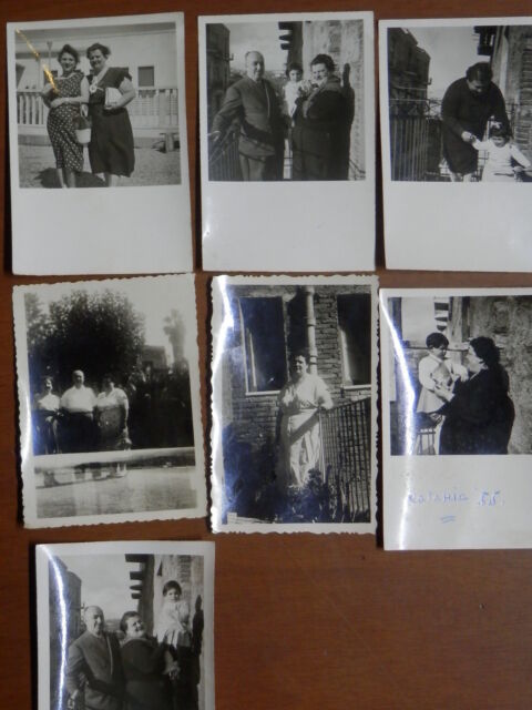 Lotto di vecchie fotografia di CATANIA 1955 case popolari ? famiglia bambini del