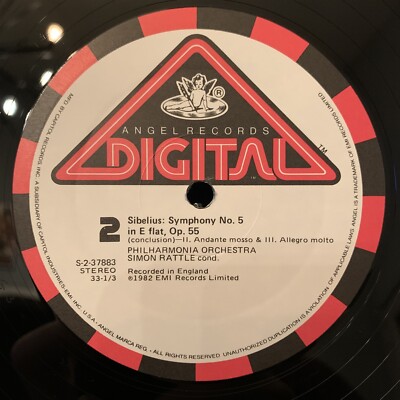 独LP Simon Rattle Sibelius: Sinfonie Nr.5 In Es-dur Op.82 - Nachtlicher Ritt Und Sonnenaufgang 1C06707586T EMI /00260 Symphony No. 5 in E-Flat Major, Op. 82: I. Tempo molto moderato