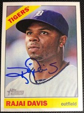 Rajai Davis Tigers 2015 Topps Heritage Signed Autograph Card #410 ~ COA