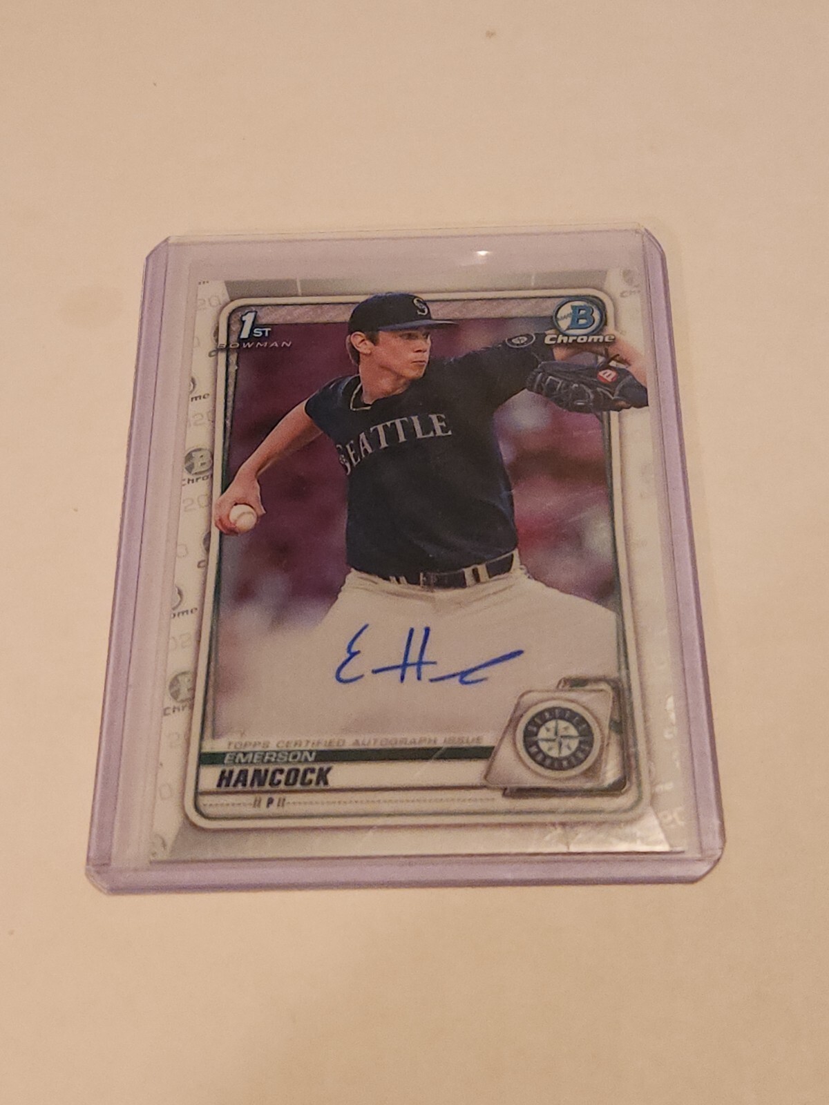 2020 Bowman Chrome Emerson Hancock 1st Auto Mariners #CDA-EHA