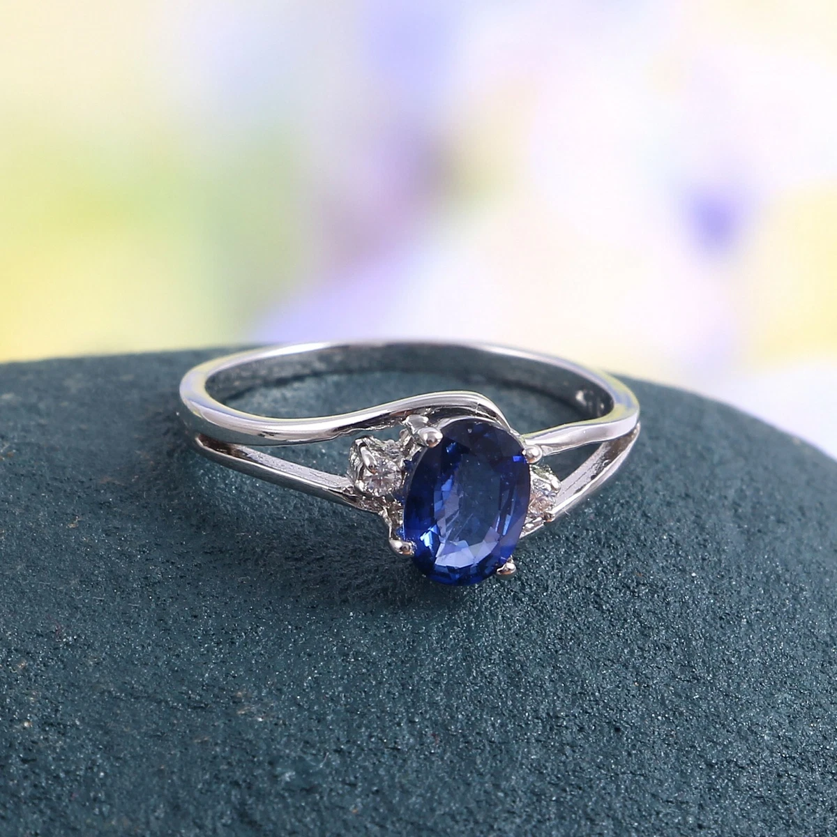 14k Yellow Gold Natural Blue Sapphire with .025 Diamond -Gold Birthsto –  Irelia Fine Jewelry