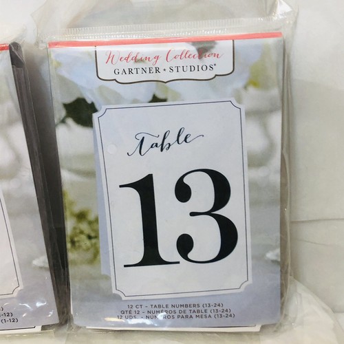 Números de mesa de recepción de boda 1-24 Gartner Studios colección de bodas y más - Imagen 3 de 5