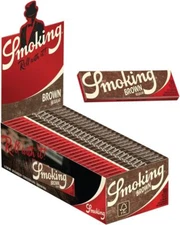 Smoking Brown Rolling Papers Regular Single Wide (69mm) Size (Box of 50)