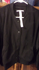 victoria secret blk sweat jacket L nwt