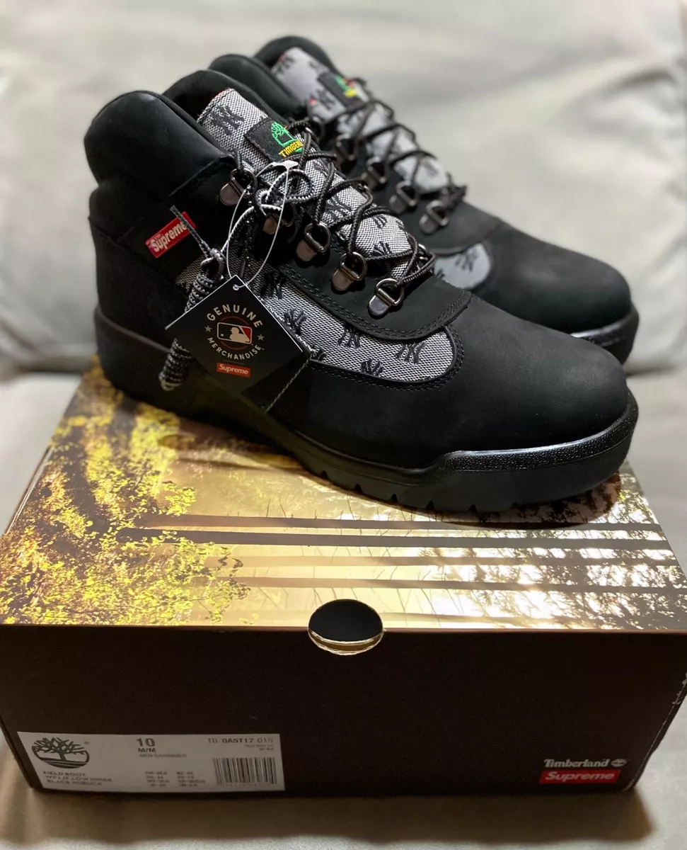 Timberland Field Boot x Supreme x New York Yankees Black