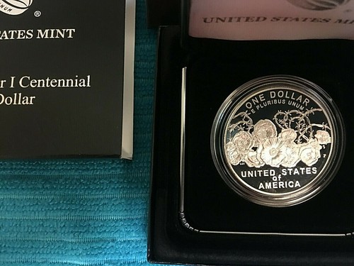 2018 GUERRA MONDIALE I CENTENARIO COMMEMORATIVO DOLLARO D'ARGENTO PROVA da US NUOVO DI ZECCA. GEM! - Foto 4 di 6