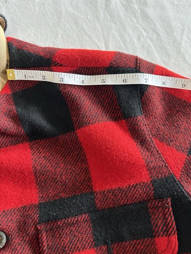 Vintage Pendleton Mackinaw Cruiser 100 % Schurwolle rot Jacke Mantel Hemd Small - Bild 6 von 13