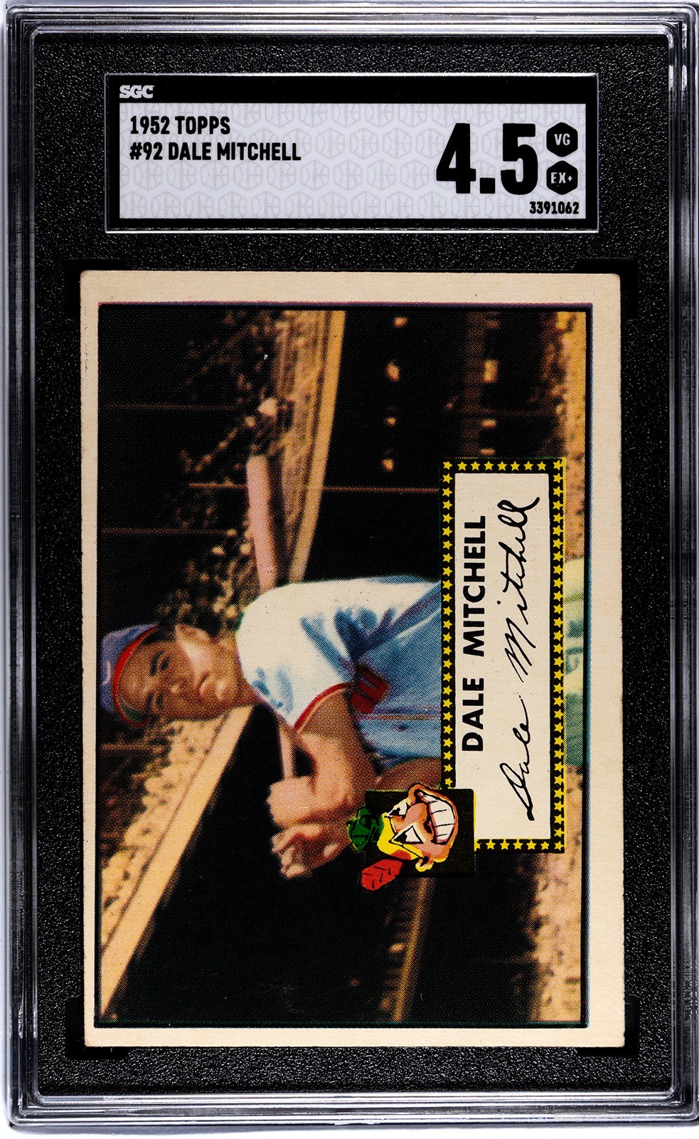 1952 Topps Dale Mitchell SGC 4.5
