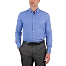 Nautica Men s Slim Fit XL 17-17.5 32/33 Performance Dress Shirt Navy NWT