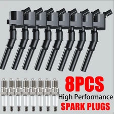 8Set Ignition Coil DG508 &Spark Plug SP479 For Ford F150 4.6 5.4L