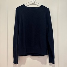 J.Crew Mens Navy Blue 100 Lambswool Crewneck Sweater Large