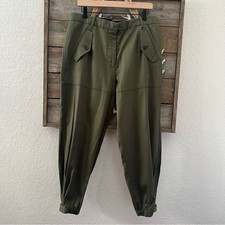 Nili Lotan Arliss Pant Olive Green Cargo Pants size 12 NWT