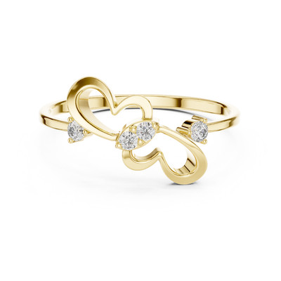 Certified Natural VVS1 Diamond Elegant Proposal Engagement Ring 14K Gold Over