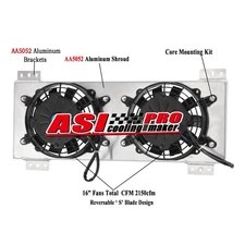 Aluminum Shroud W/120W Fan Fits For Tru-Cool 40000 GVW Transmission Oil Cooler