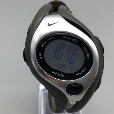 Nike Swift Triax Watch Unisex 40mm Silver Tone Black WC9003 New