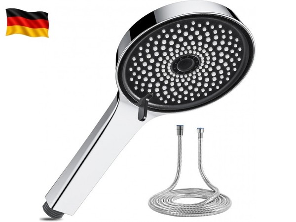 Duschkopf Mit Schlauch, Hochdruck Handbrause Mit 5 Strahlarten, Duschbrause Mit-image