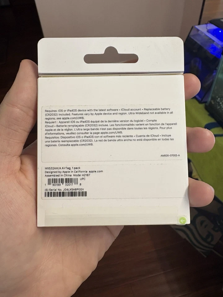 Apple AirTag Bluetooth Tracker - Silver (MX532AM/A) - Image 2 of 4