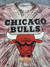 Chicago Bulls All Over Print T Shirt XL Made USA AllSport Pro Weight VTG 90 s