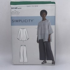 Simplicity 9149 Misses' Top Hem  Sleeve Variations, Pull On Pants 8-16 New
