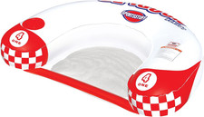 Noodler 1 Inflatable Floating Lounge Chair with Cup Holder Red and White
