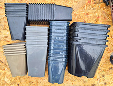 Mixed Bundle of Plastic Plant Pots & Seedling Pots – Various Sizes 46 Pots. Used