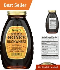 Honey Buckwheat 16 Oz Pure and Kosher Natural Honey