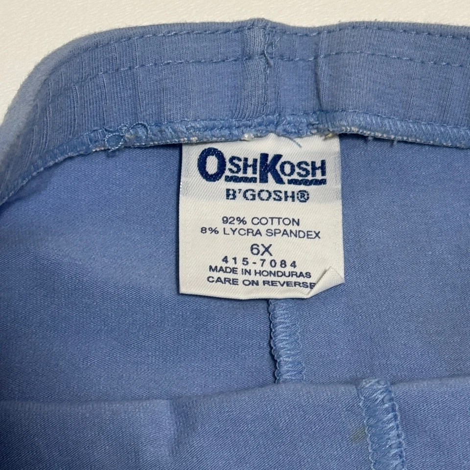 Pantalones OshKosh Bgosh Niñas Azul Bordado Floral Talla 6X Niños Informales Foto 3 de 4