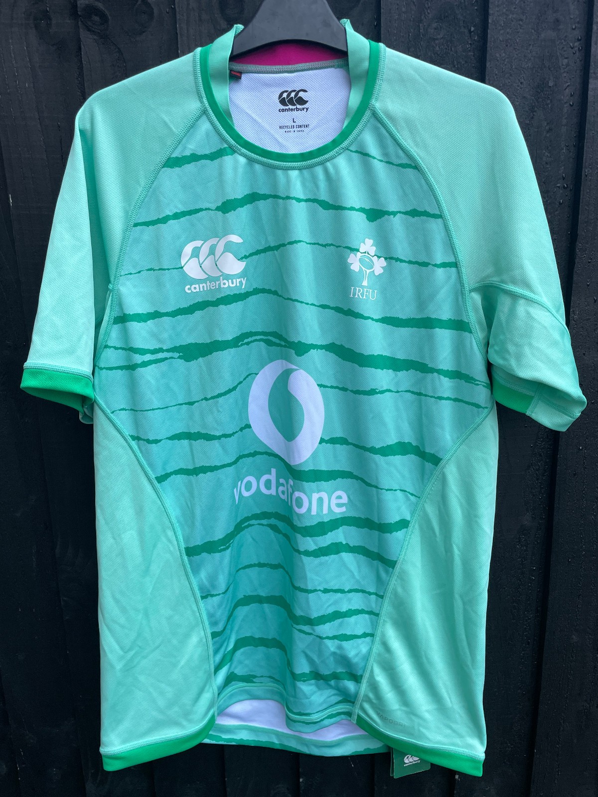 Mens CANTERBURY IRELAND VAPODRI PRE GAME PRO JERSEY Top Shirt Eire Rugby Union L