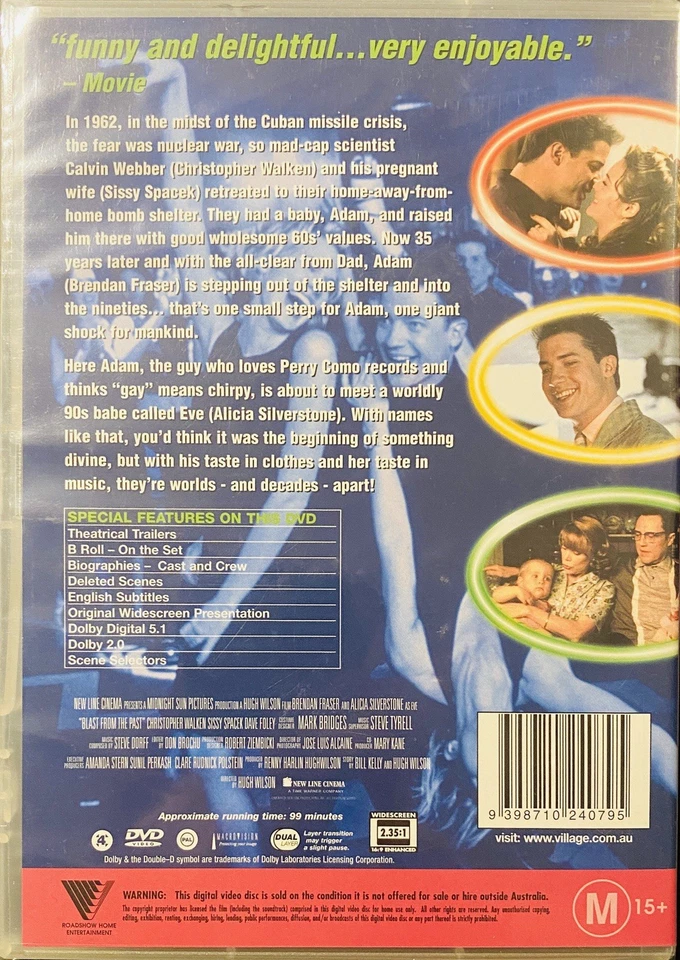 BLAST FROM THE PAST (1999) DVD NUEVO BRENDAN FRASER & ALICIA SILVERSTONE R4 Foto 2 de 2