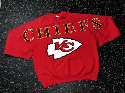 Vtg HanesEagle NFL Kansas City Chiefs BIG LOGO Sweatshirt XL SPELL OUT 1993