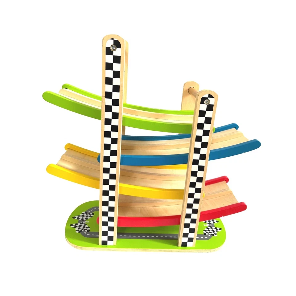 Brinquedo de rampa de carro e pista de corrida de madeira Hape Fast Flip (criança de 18M+ anos) - Imagem 4 de 4