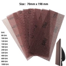 70mm x 198mm Sanding Strips 80 - 1000 Grit?Mesh Abrasive Dust Free Sanding Discs