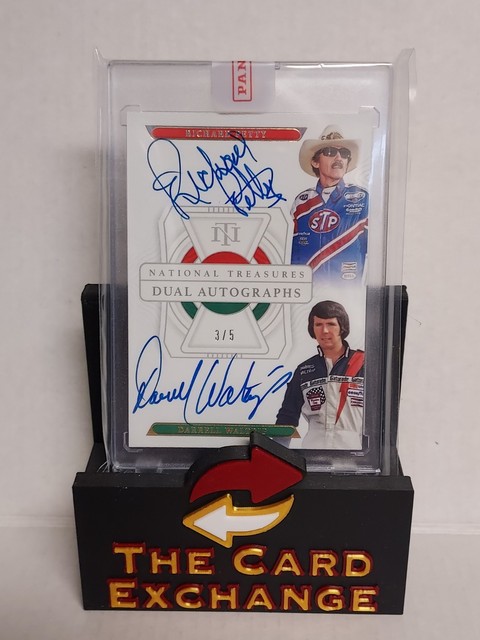 2022 National Treasures Darrell Waltrip Richard Petty Dual Auto 3/5 PREISE VORSCHLAGEN!