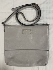 Kate Spade Purse Bay Street Cora Crossbody White Leather Pebbled Shoulder Bag