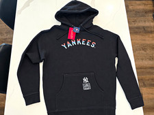 NWT Mitchell  Ness New York Yankees MLB Baseball Pullover Hoodie Black Size M