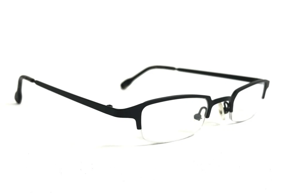 Monturas de gafas ogi 0012 COL.10 negro mate rectangular media borde 45-21-140 Foto 2 de 4