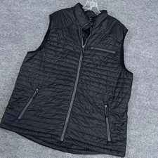 Orvis Trout Bum Drift Black Puffer Vest Mens Large Full Zip Pockets