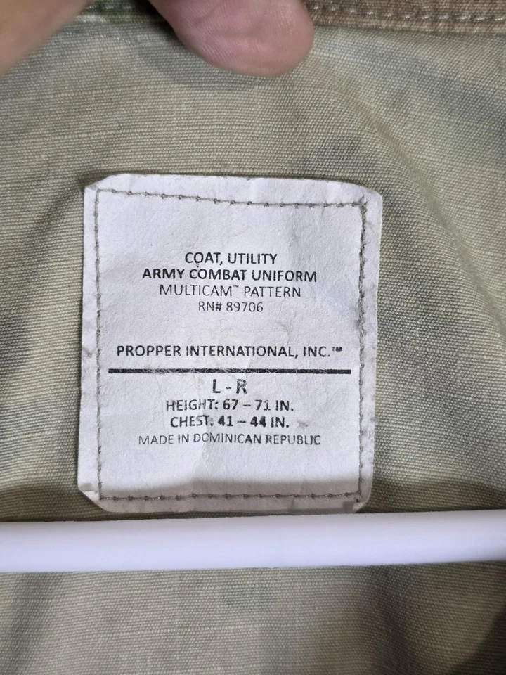 Propper Army Combat Uniform Coat Mens Large Regular Multicam Camo Tactical - Image 2 of 4