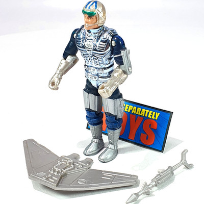 Vtg Captain Power MAJOR HAWK MASTERSON figure C 100% COMPLETE original Mattel 4''