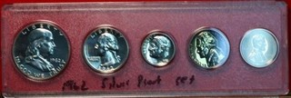 Uncirculated 1962 United States Silver Proof Set